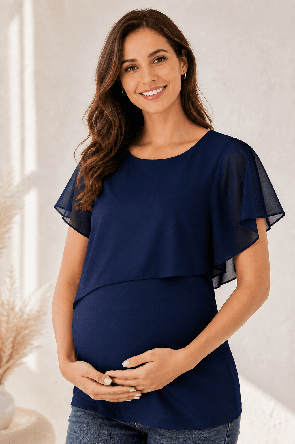 Blusa maternal de manga corta